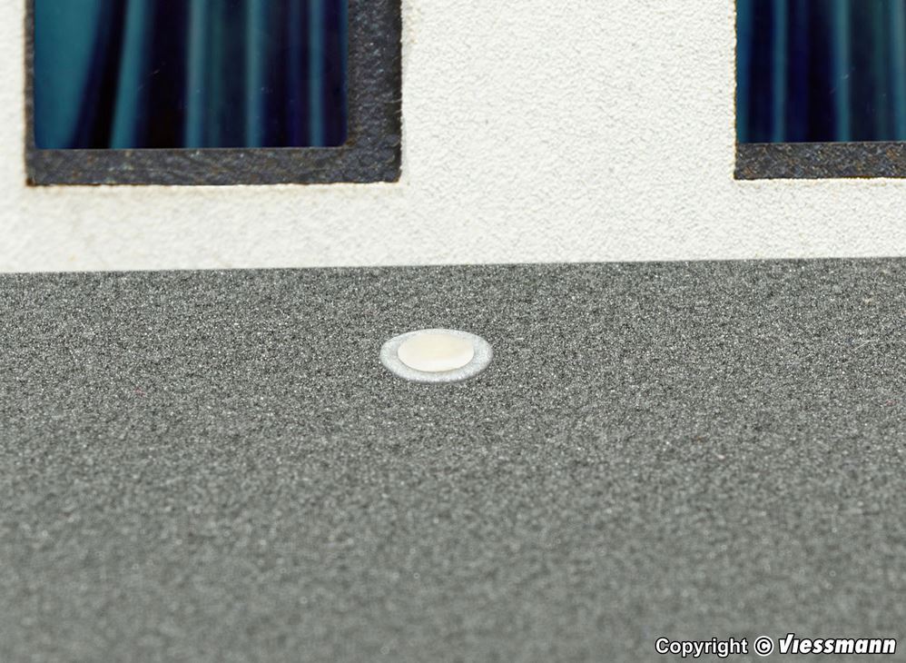 H0-Einbaustrahler modern, LED warmweiß