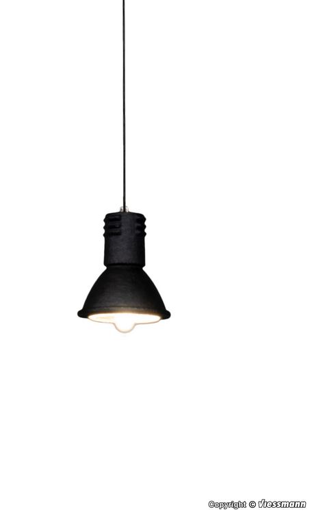 H0-Hängende Industrieleuchte LEDwarmweiß