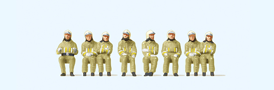H0-Feuerwehrmänner in moderner Kleidung