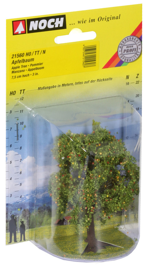 H0/TT/N-Apfelbaum mit Früchten 75 mm