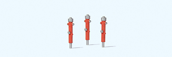 Hydranten rot, 3 Stück.Fertigmodell