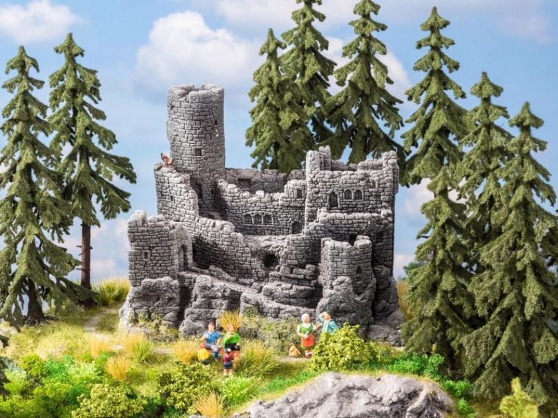 H0/TT/N-Burgruine, 15,5x10cm, 12cm hoch