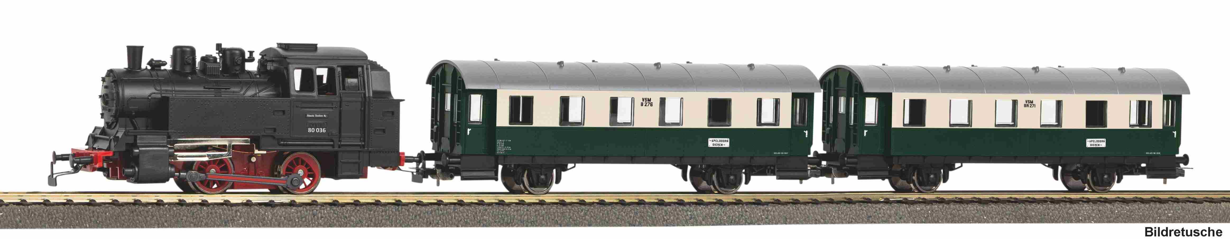 Start-Set Dampflok BR 80 VSM+2 Wagen
