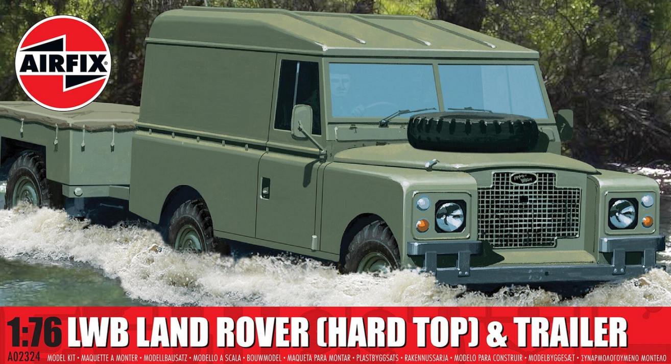 1/76 LWB Land Rover mit Anhänger