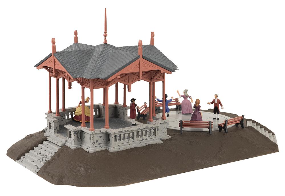 H0-Musikpavillon mit tanzenden Figuren