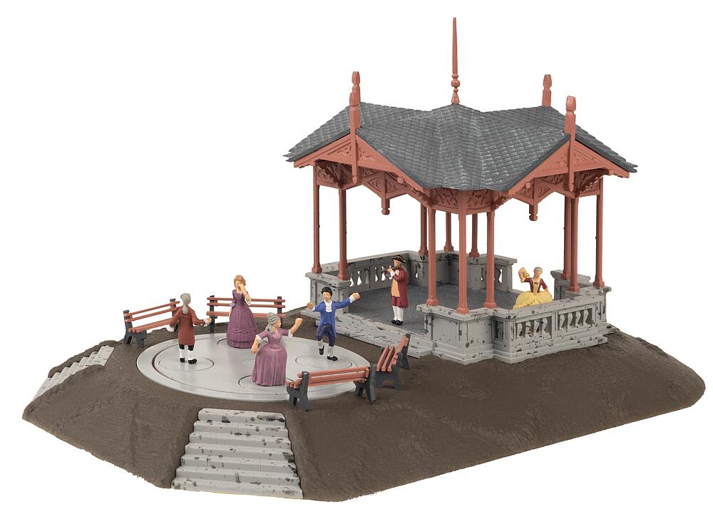 H0-Musikpavillon mit tanzenden Figuren
