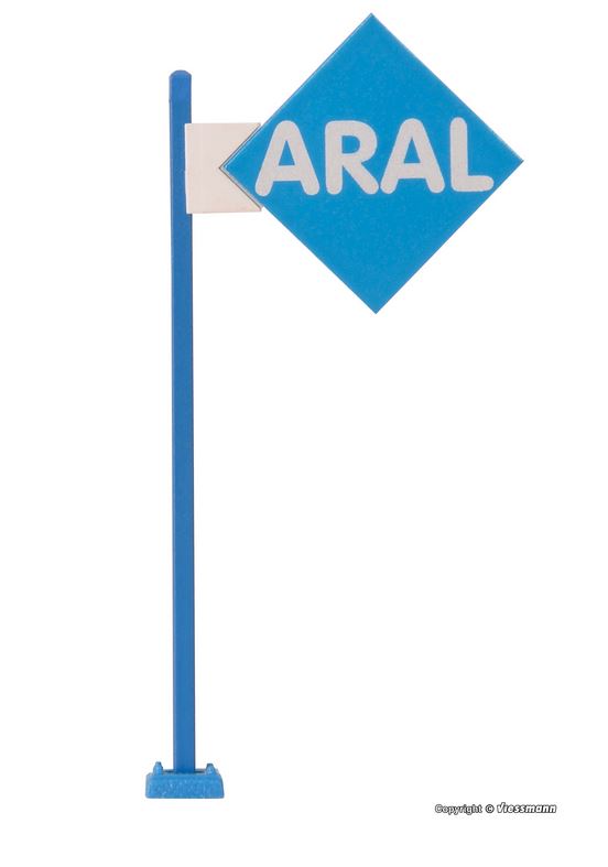 H0-Reklameschild ARAL, LED-Beleuchtung
