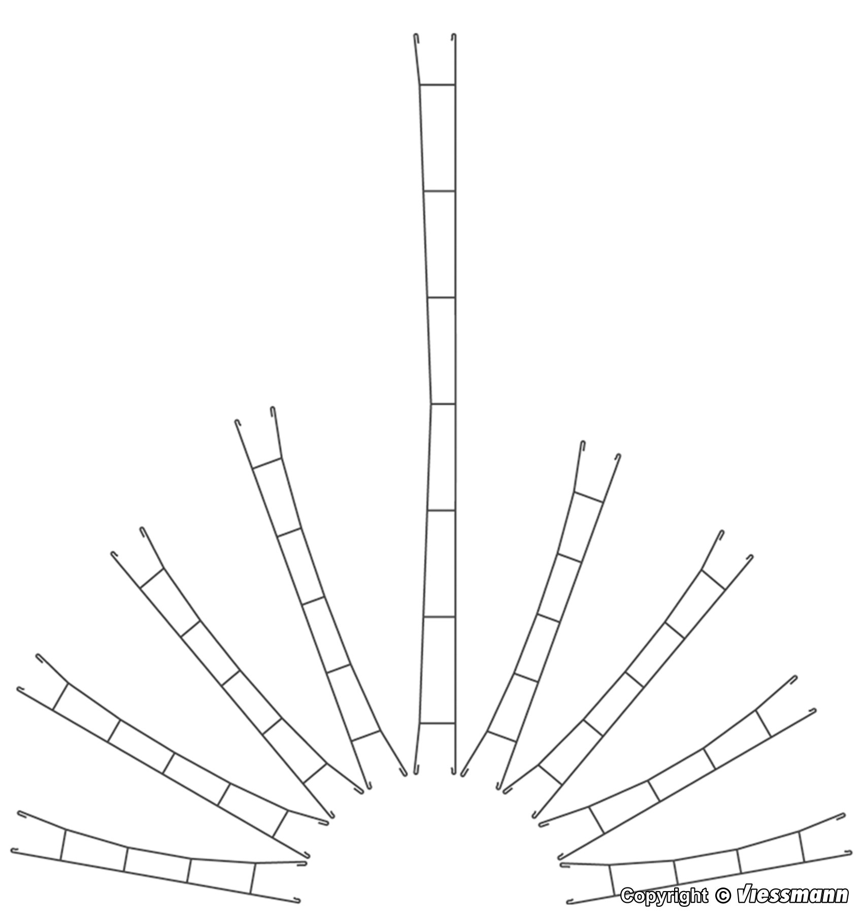 H0-Fahrdraht 163,5 mm, 5 Stück
