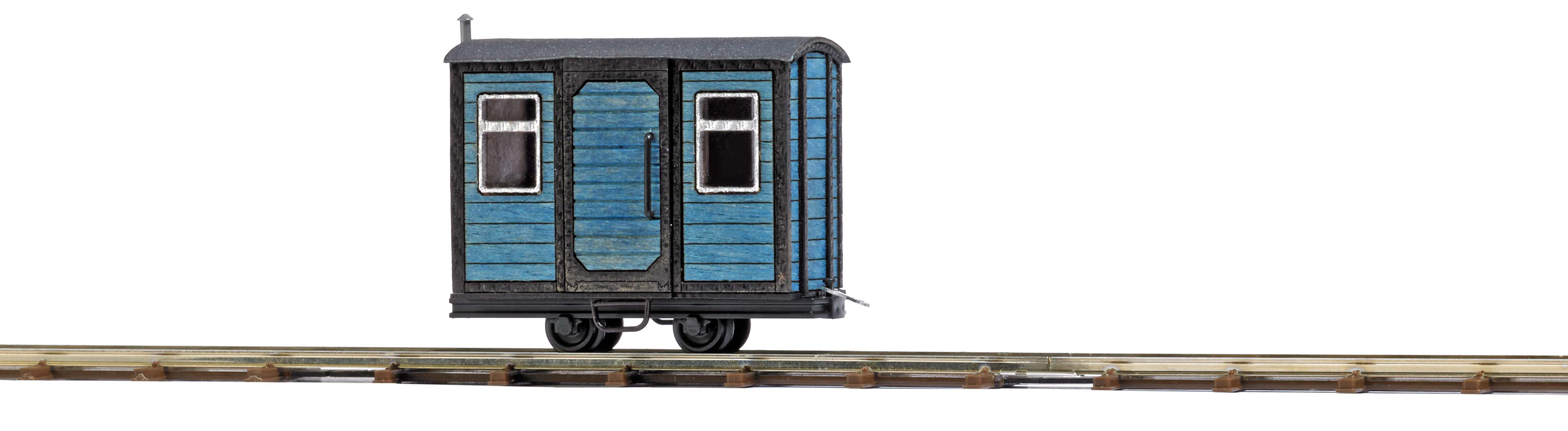 H0f-Bauwagen Blau