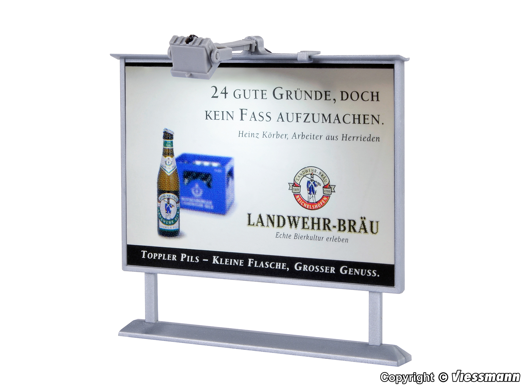 H0-Werbetafel mit LED-Beleuchtung