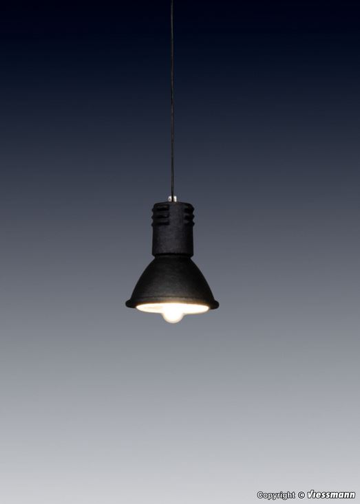 H0-Hängende Industrieleuchte LEDwarmweiß
