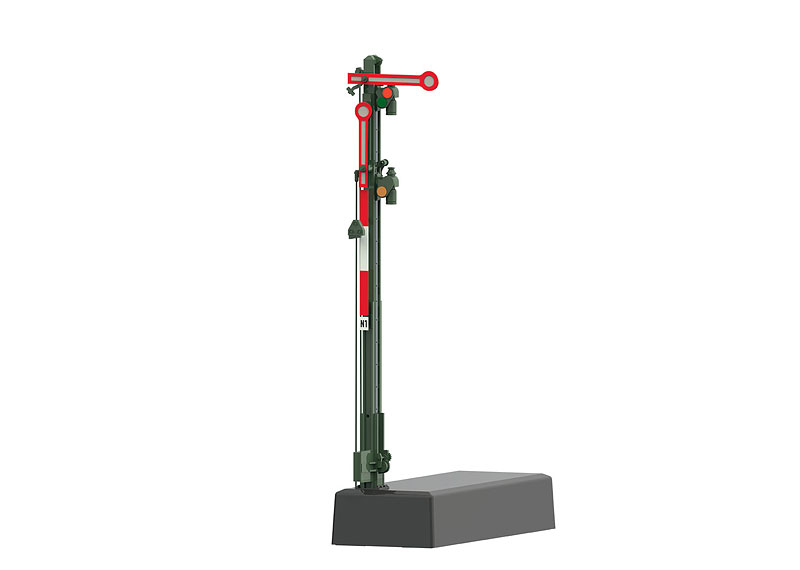 H0-Form-Hauptsignal (Schmalmast)Hp1+Hp2
