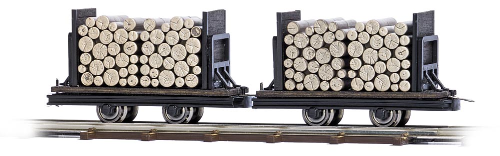 H0f-2 Wagen mit Rundholz