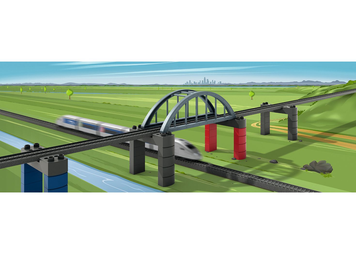 my world - Baustein-Set, Hochbahn-Brücke