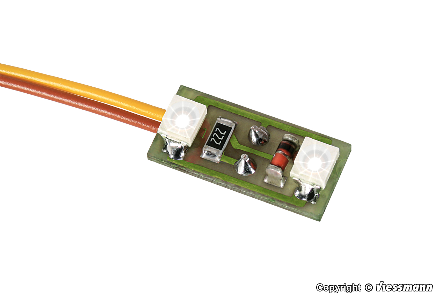 Hausbeleuchtung, 2 LEDs weiß, 3 Stück