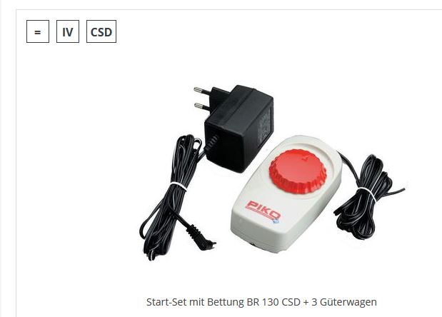 Start-Set: BR 130 CSD + 3 Güterwagen