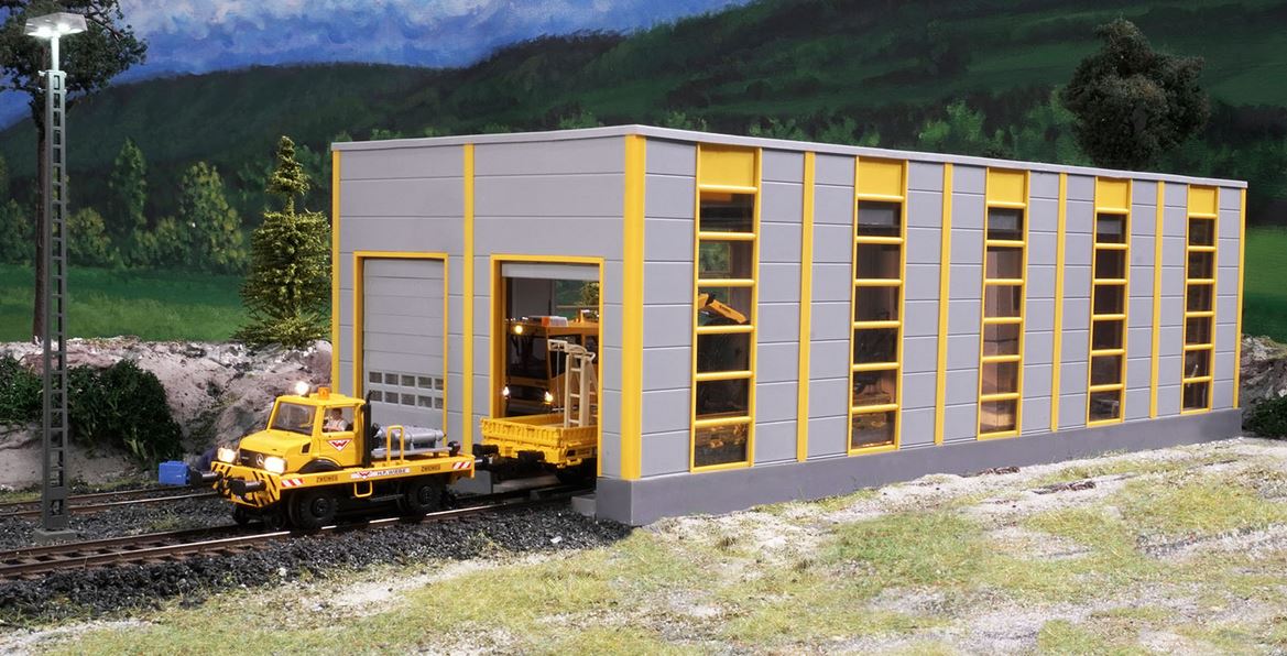 H0-Wartungshalle GleisBau, modern