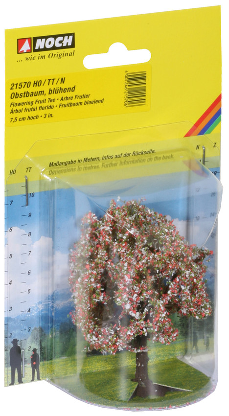 H0/TT/N-Obstbaum blühend 75 mm hoch
