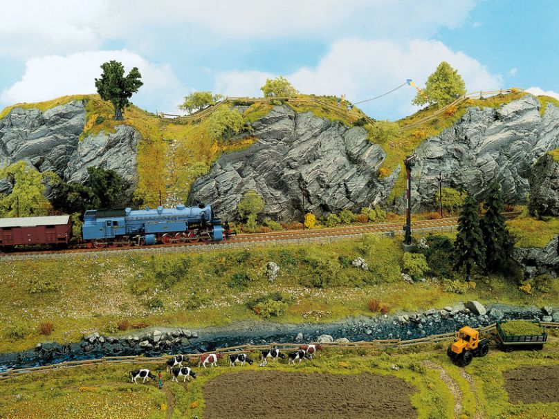 H0/TT/N-Felsplatte Kalkstein