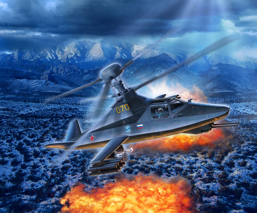 1:72-Kamov Ka-58 Stealth Helicopter