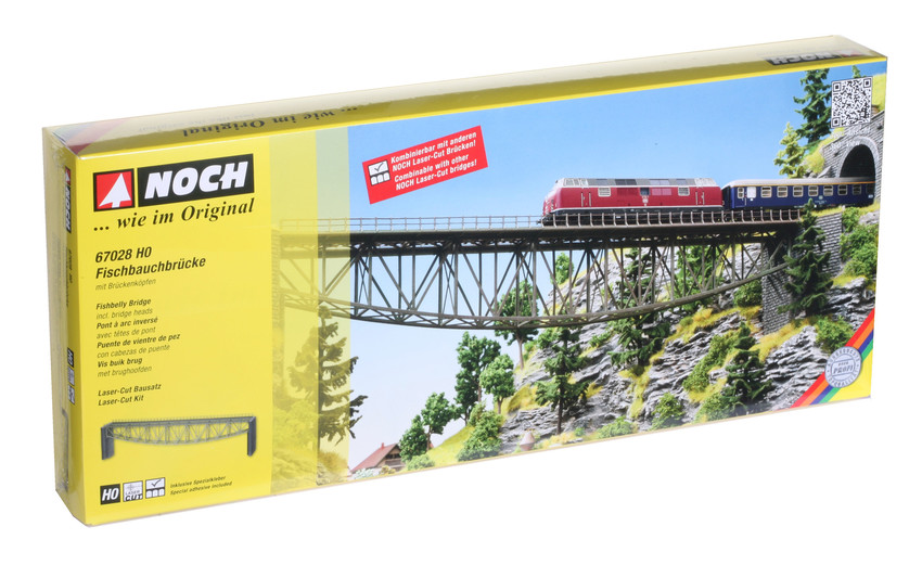 H0-Fischbauchbrücke,  540 mm lang