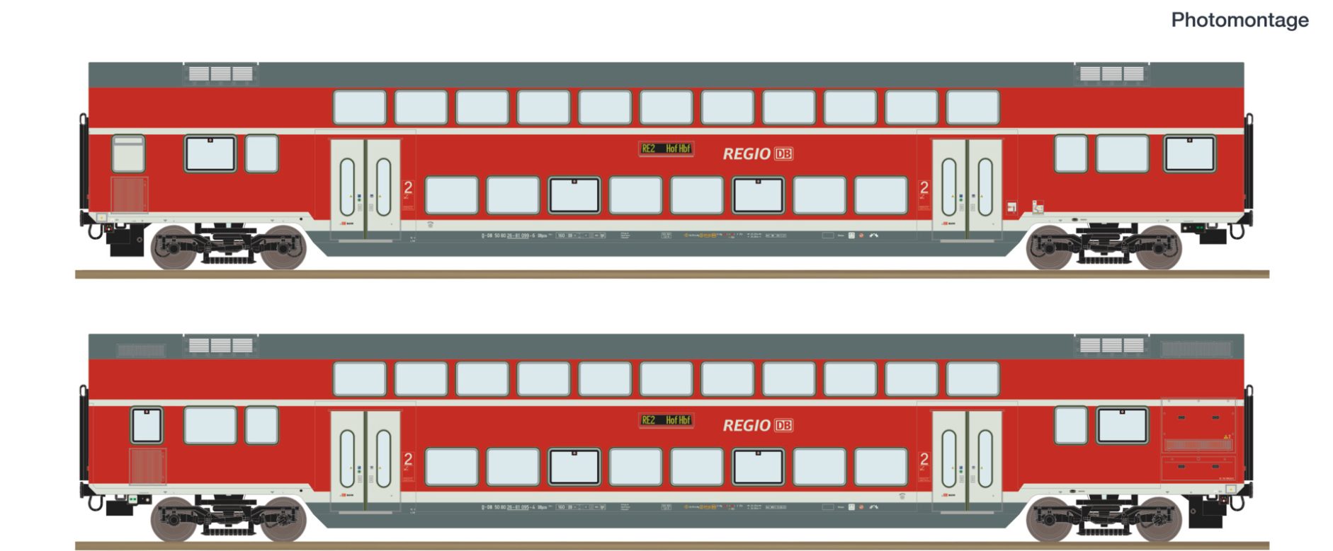 DC-2er Set Doppelstockwagen RE2 DB AG