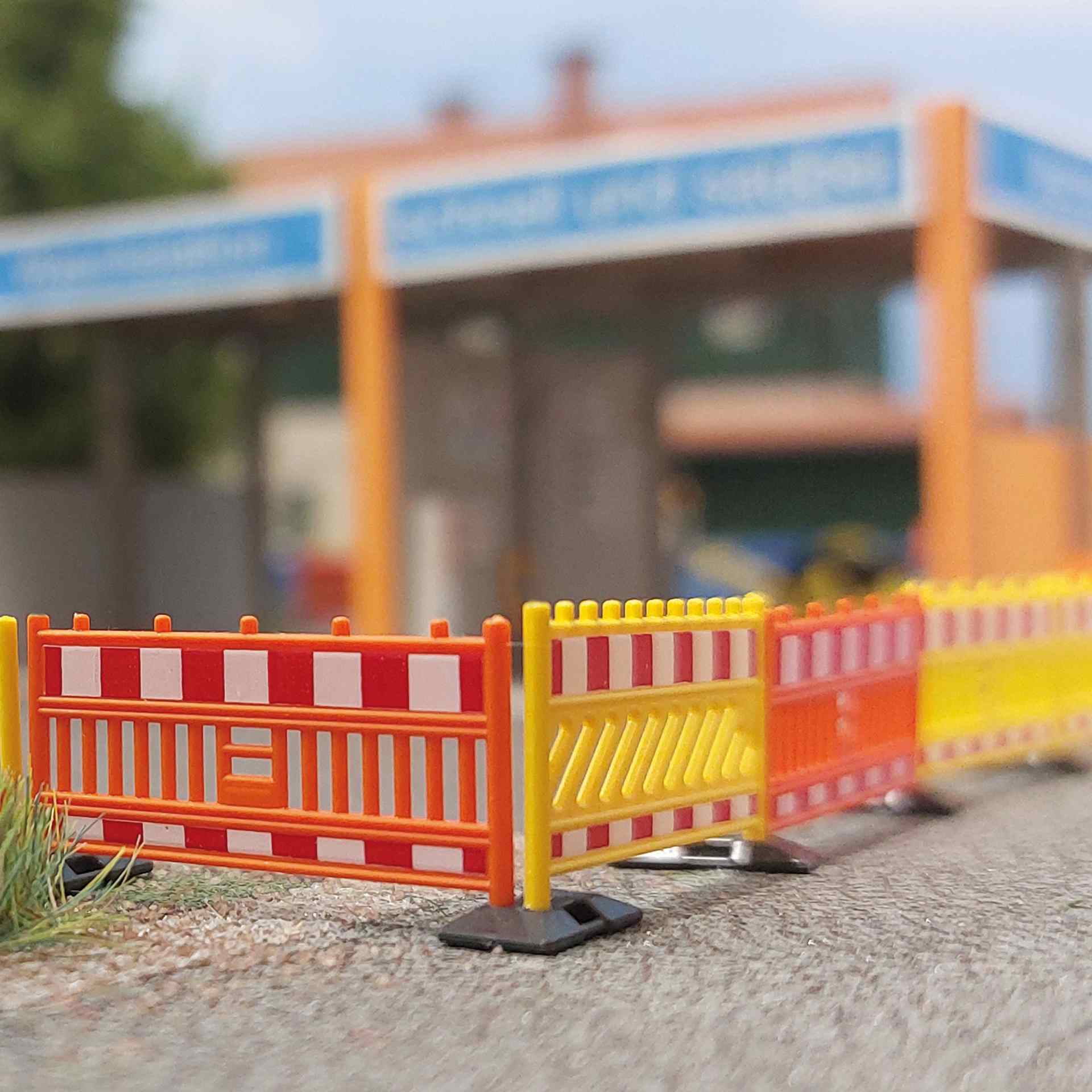 Schrankenzaun gelb/orange