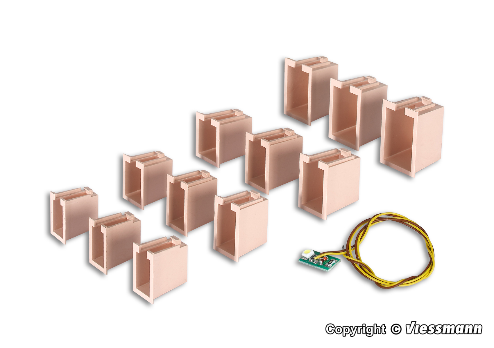Hausbeleuchtungs-Startset, 12 Boxen, LED