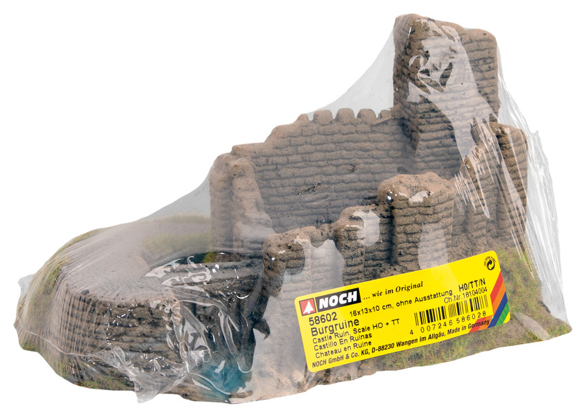 H0/TT/N-Burgruine 16x13cm, 10cm hoch