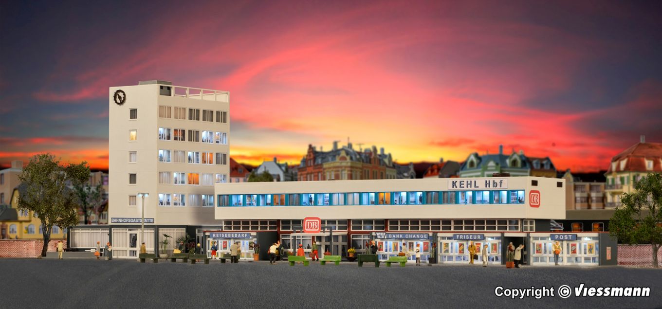 H0-Bahnhof Kehl inkl. Etagenbeleuchtung
