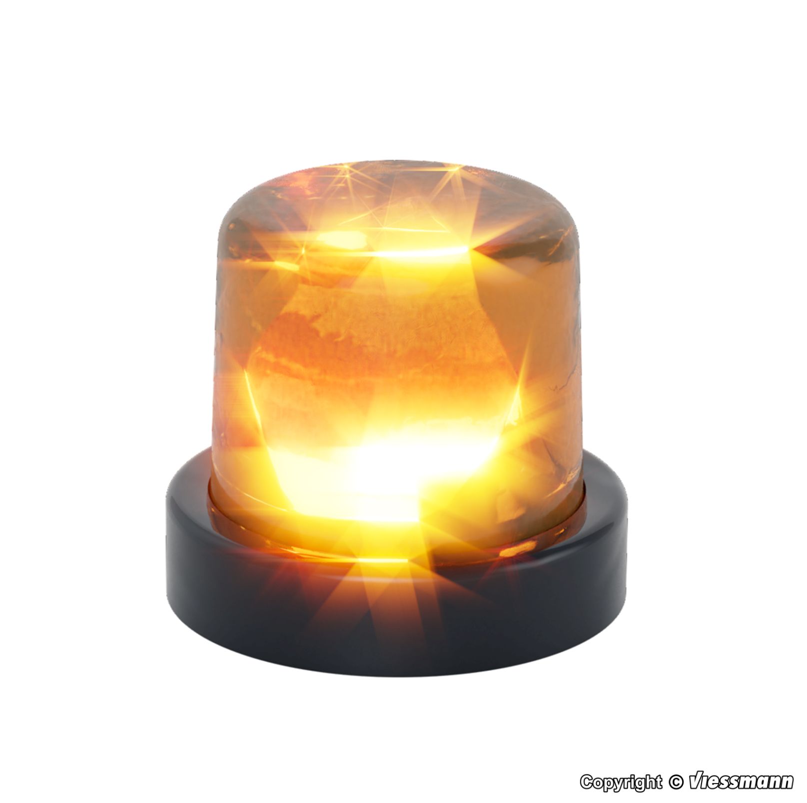 H0-Rundumleuchte mit gelber LED