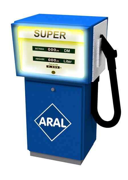H0-Zapfsäule ARAL mit LED-Beleuchtung