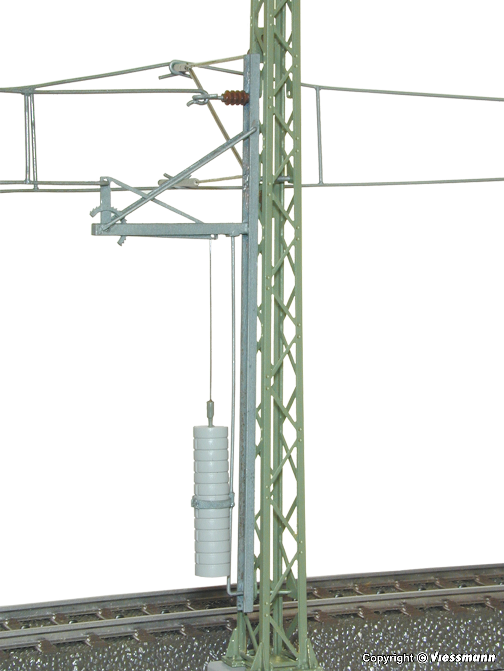 H0-Hebelspannwerk komplett m.Abspannmast