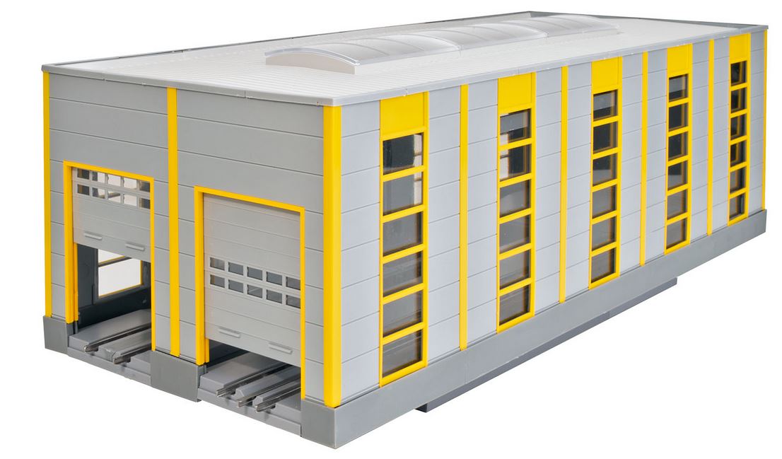 H0-Wartungshalle GleisBau, modern