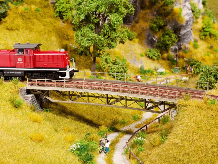 H0-Brückenfahrbahn gebogen, R1 360 mm