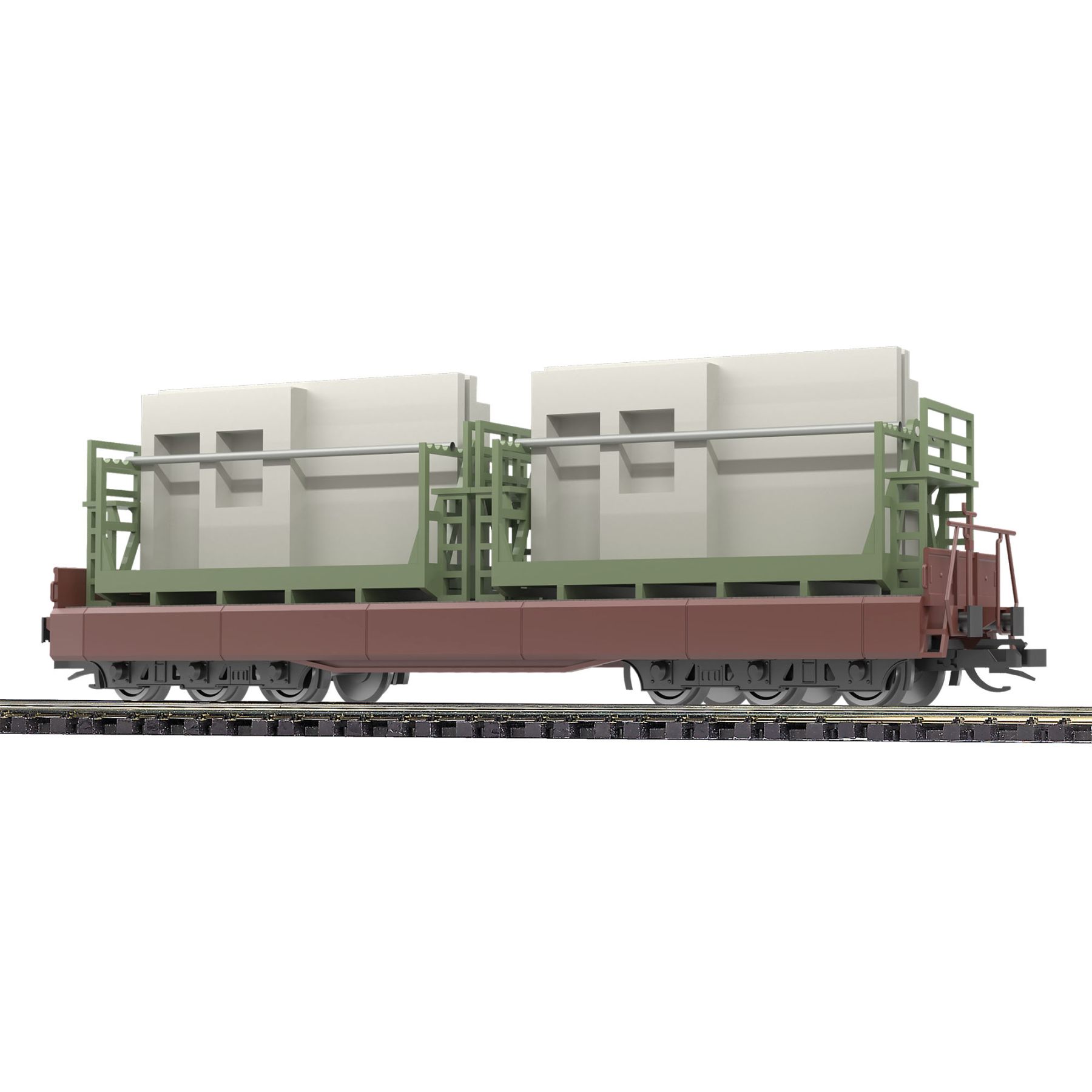 Flachwagen Samm 4818 mit Wohnwänden
