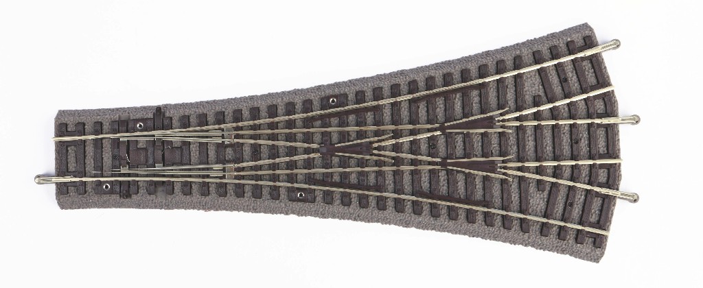 A-Gleis mit Bettung, 3-Wege Weiche W3