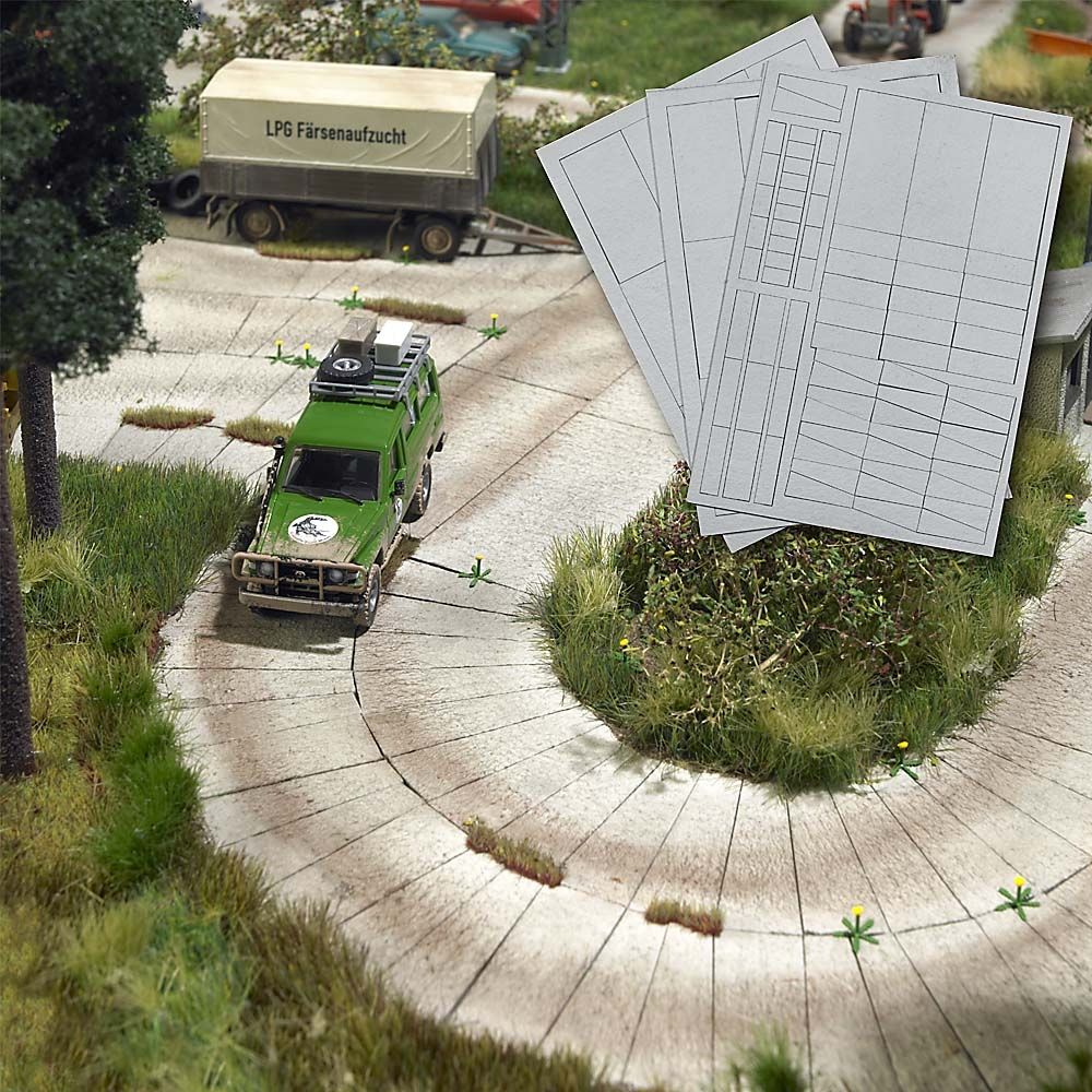 H0-Betonplatten-Straße