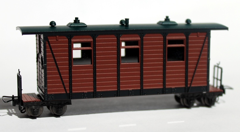 H0e-Feldbahnpersonenwagen, braun