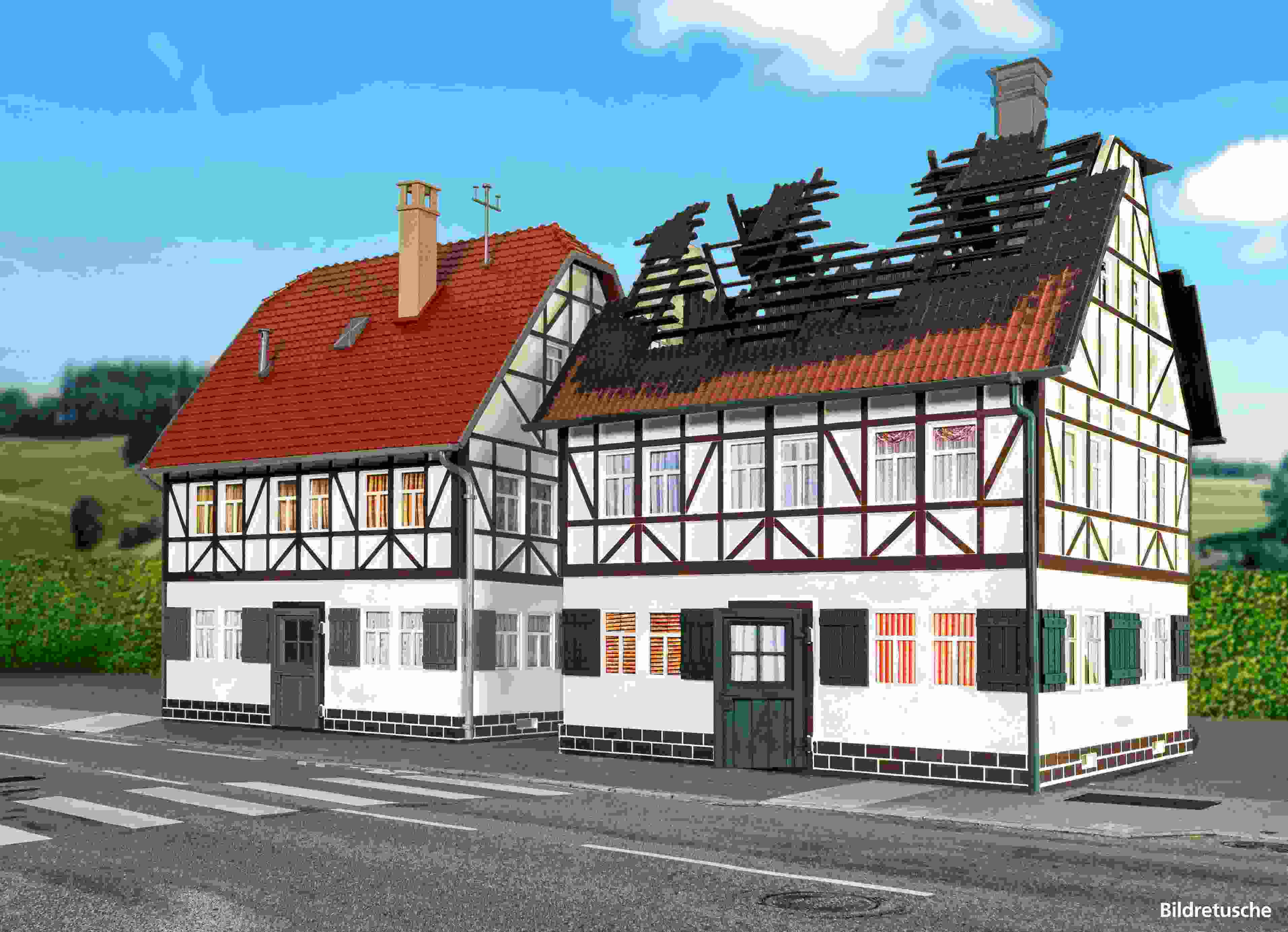 G-Abgebranntes Haus
