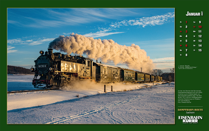 Dampfbahn Route Sachsen - Kalender 2027