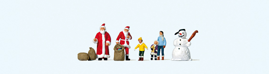 N-Weihnachtsmänner, Kinder, Schneemann