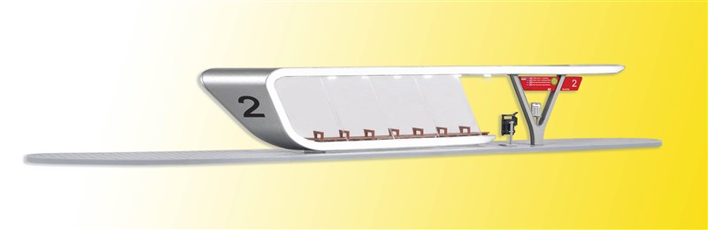 H0-Bushaltestation inkl. LED-Beleuchtung