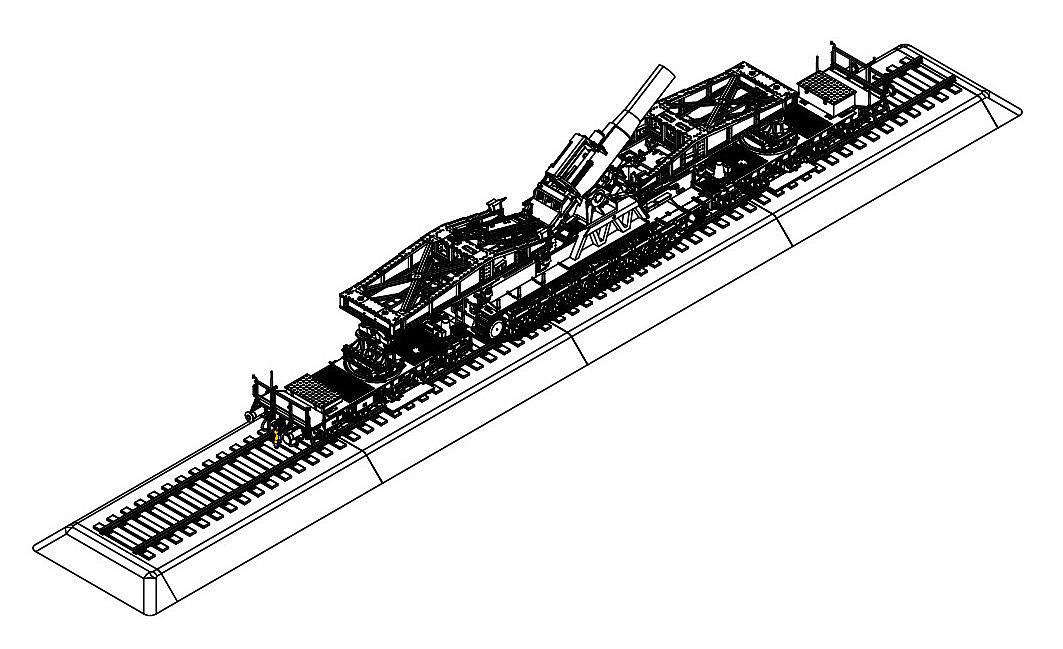 1/72 Karl Gerät 040/041 auf Bahnwagen