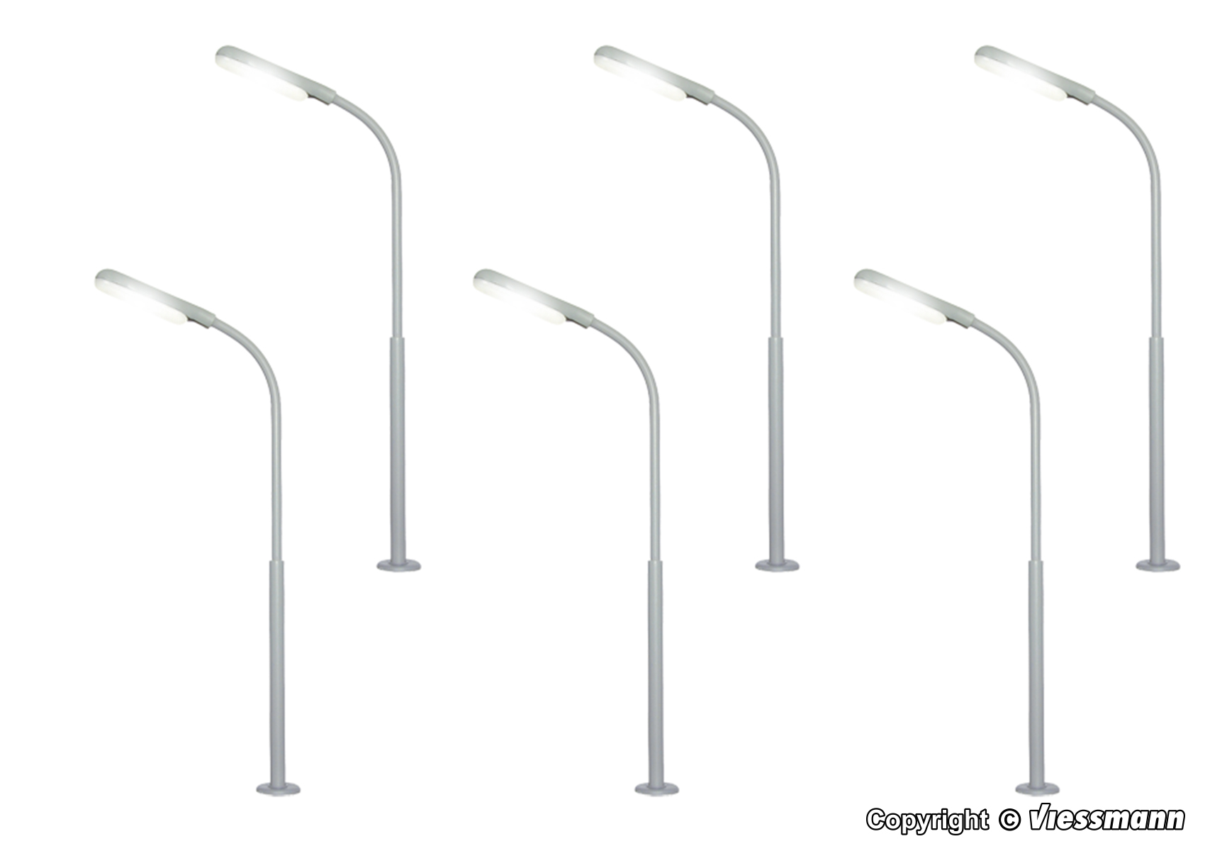 N-Peitschenleuchte, LED weiß Höhe: 54 mm