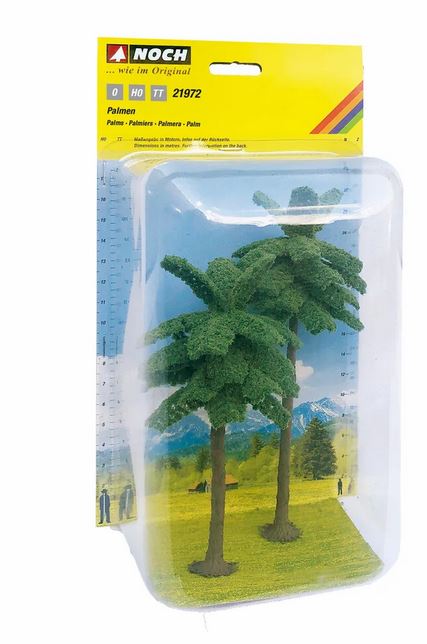 0/H0/TT-Palmen, 2 Stück,15cm & 19cm hoch