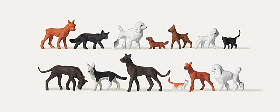 H0-Hunde und Katzen