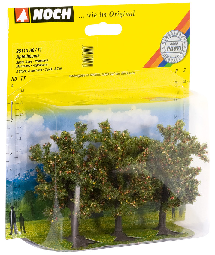 H0/TT-3 Apfelbäume, 8 cm hoch