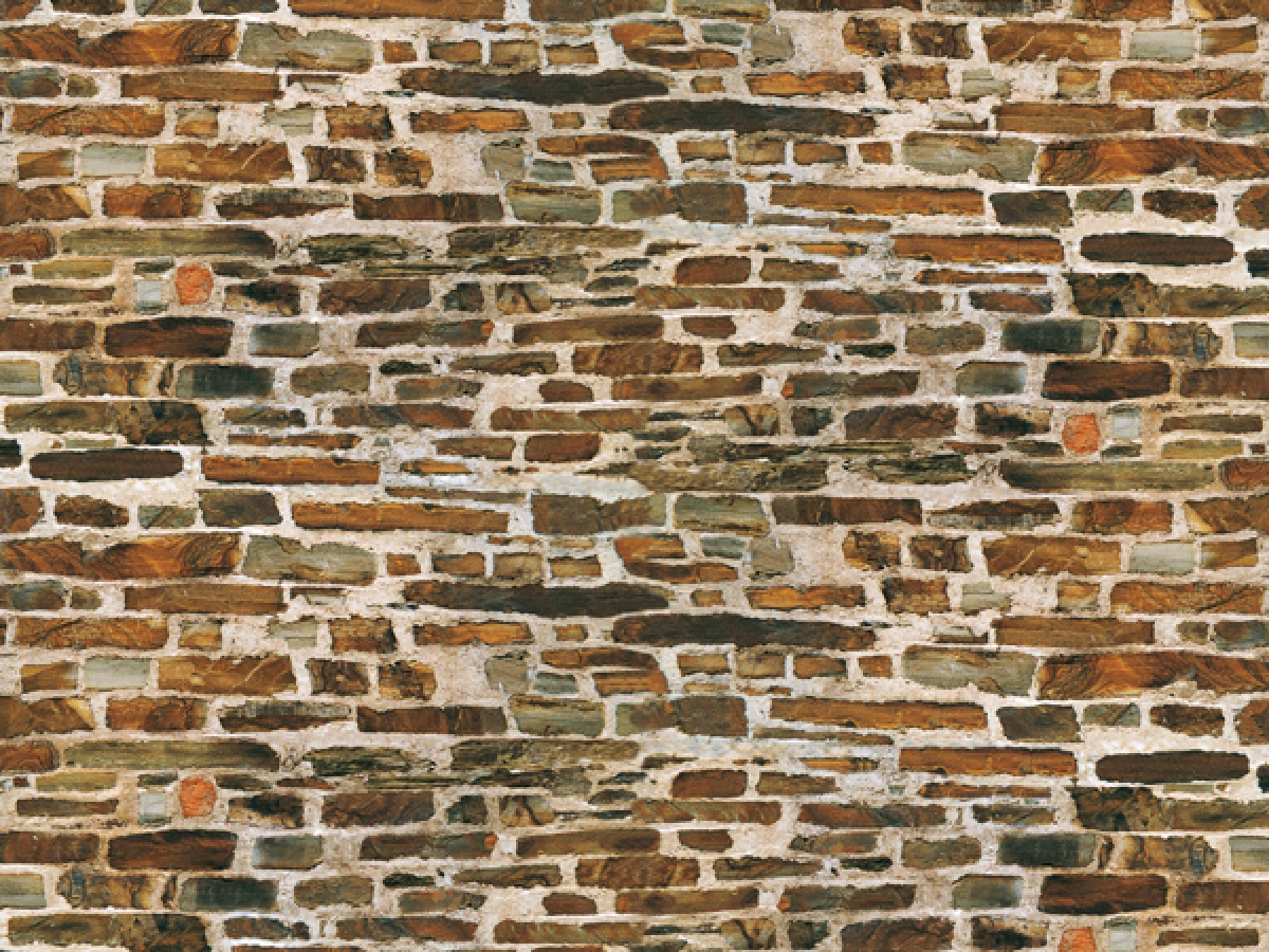 H0/TT-Dekorpappe Kalksteinmauer lose