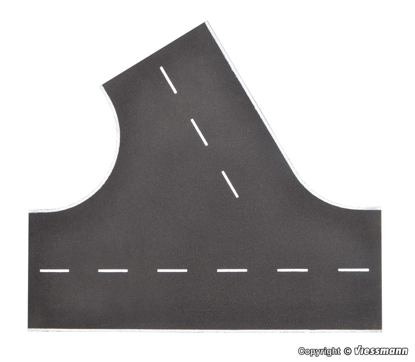 H0-Straßenplatte Asphalt, 60°-Einmündung